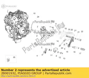 Piaggio Group 2B001932 afstandhouder - Onderkant