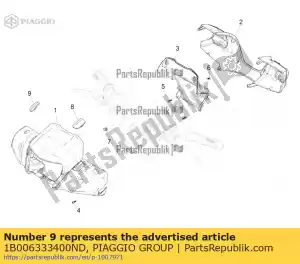 Piaggio Group 1B006333400ND tappo alloggio specchi - Lado inferior