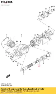 suzuki 2492448G10 stop, nokken spr - Onderkant