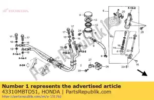 honda 43310MBTD51 tubo flessibile, rr. freno principale - Il fondo