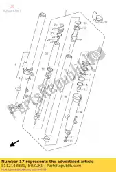 Aquí puede pedir metal, diapositiva fr de Suzuki , con el número de pieza 5112148B31: