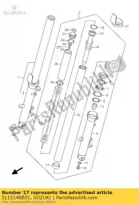 suzuki 5112148B31 metal, diapositiva fr - Lado inferior