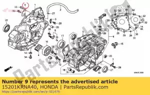Honda 15201KRNA40 placa, guia de óleo - Lado inferior