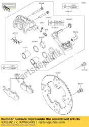 Aquí puede pedir 01 conjunto de pastillas de freno, dcha. De Kawasaki , con el número de pieza 430820127: