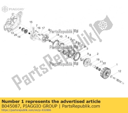 Aprilia B045087, Zahnrad, OEM: Aprilia B045087