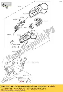 kawasaki 921540458 boulon, à bride, 5x14 klx150eef - La partie au fond