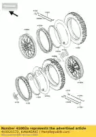 410021572, Kawasaki, band, rechts, 90 / 100-16 52m kawasaki kx  r l a n b t kx100 kx80 sw lw 80 100 , Nieuw