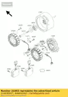 210030007, Kawasaki, estator, interno vn1600-a1 kawasaki vn 1500 1600 2001 2002 2003 2004 2005 2006, Novo