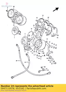 Suzuki 0947112078 ?arówka 12v, 1,12w - Dół