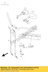 Here you can order the mirror assy,rea from Suzuki, with part number 5660038G40: