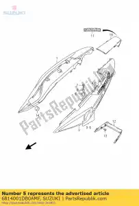 suzuki 6814001DB0AMF tape set, front - Bottom side