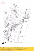 5TJ23136L000, Yamaha, tubo exterior (derecha) yamaha wr wrf 250 450, Nuevo