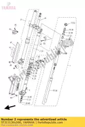 buis, buiten (rechts) van Yamaha, met onderdeel nummer 5TJ23136L000, bestel je hier online: