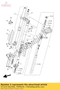 Yamaha 5TJ23136L000 tubo esterno (a destra) - Il fondo