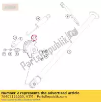 76403126000, KTM, side stand bracket husqvarna ktm  rally 450 2015 2016 2017, New