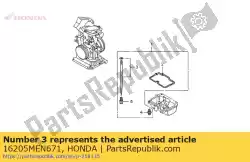 Aqui você pode pedir o conjunto de agulha, jato (ncyt) em Honda , com o número da peça 16205MEN671: