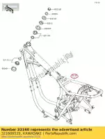 321600529, Kawasaki, frame-comp ej800abf kawasaki  w 800 2011 2012 2013 2014 2016 2018, Novo