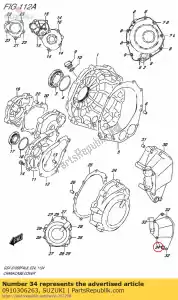 suzuki 0910306263 parafuso - Lado inferior