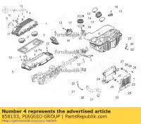 858133, Piaggio Group, rura wlotowa aprilia  dorsoduro shiver zd4kb000 zd4kbu00 zd4kh000 zd4kh001 zd4khu00 zd4khu01 zd4rab00, zd4rad00 zd4rag00 zd4sm000, zd4sma00, zd4smc00, zd4smc01 750 900 2007 2008 2009 2010 2011 2012 2013 2014 2015 2016 2017 2018 2019 2020 2021 2022, Nowy