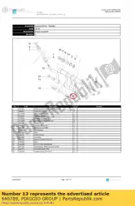 Piaggio Group 646789 arbusto roscado - Lado inferior