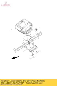 yamaha 4BD113100100 cilindro - Lado inferior