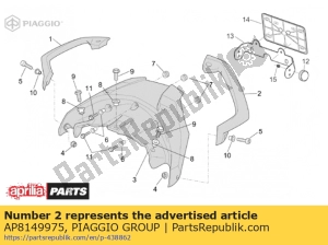 aprilia AP8149975 poignee passager gauche grise - La partie au fond