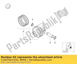 Aquí puede pedir kit de reparación de aros de pistón de BMW , con el número de pieza 11007661036: