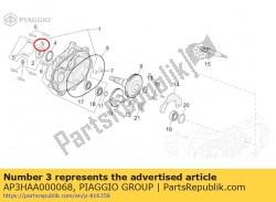 Aprilia AP3HAA000068, Piastra di fissaggio del cuscinetto, OEM: Aprilia AP3HAA000068