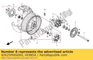 honda 42625MAS000 col b, rr. distance de roue - La partie au fond