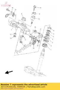 yamaha 3D7234350100 crown, handle - Bottom side