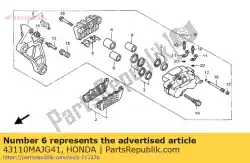 Qui puoi ordinare staffa comp., rr. Calibro da Honda , con numero parte 43110MAJG41: