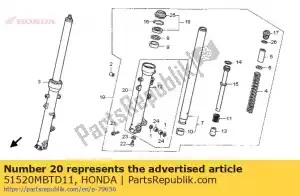 Honda 51520MBTD11 case comp., l. bottom - Bottom side