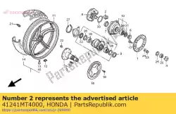 Ici, vous pouvez commander le amortisseur, à entraînement final auprès de Honda , avec le numéro de pièce 41241MT4000: