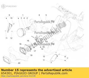 aprilia 654301 headlight spacer - Bottom side