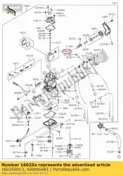 Qui puoi ordinare valvola a farfalla kx250t7f da Kawasaki , con numero parte 160250013: