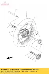 yamaha 944251900500 llanta (2.50-19) - Lado inferior