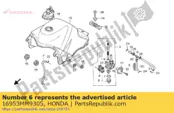 Here you can order the no description available at the moment from Honda, with part number 16953MM9305: