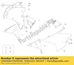 Qui puoi ordinare rh lat. Fairing. Nero da Piaggio Group , con numero parte 2H000847000XN6: