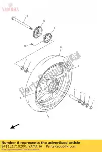 yamaha 941121710200 neumático (120/70 zr17 58w bt021f) - Lado inferior