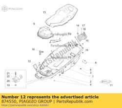 Aprilia 874550, Parafuso c / flange, OEM: Aprilia 874550