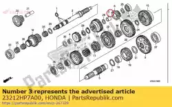 Aqui você pode pedir o arbusto, 17 mm em Honda , com o número da peça 23212HP7A00: