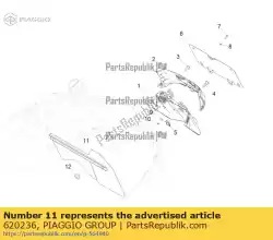 Aquí puede pedir protector contra salpicaduras de Piaggio Group , con el número de pieza 620236:
