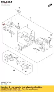 suzuki 5911633D00 guia, almofada - Lado inferior