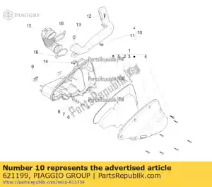 Piaggio Group 621199 rura wlotowa - Dół