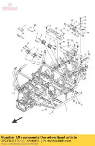 yamaha 2PGF831T0000 fique, apoie 1 - Lado inferior