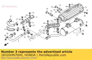 Honda 18320HN7000 tuyau d'échappement - La partie au fond