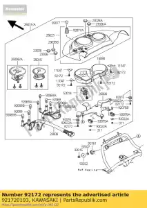 kawasaki 921720193 screw,tapping,4x12 kle500-b1p - Bottom side