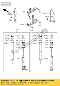 Kawasaki 44037012618R suporte-garfo embaixo, f.s.bl - Lado inferior