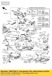 Aqui você pode pedir o arnês principal em Kawasaki , com o número da peça 260311098: