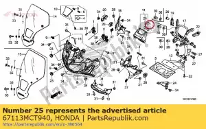 honda 67113MCT940 rubber, garnish - Bottom side